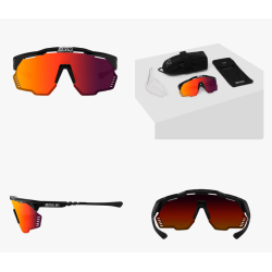Scicon Sports Aeroshade Kunken Goggles Black Gloss Multimirror Silver