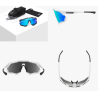 Scicon Sports Occhiali Aeroshade XL White Fender Multimirror Blue