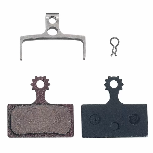 FSA Semi-metallic brake pads w/rear plate.