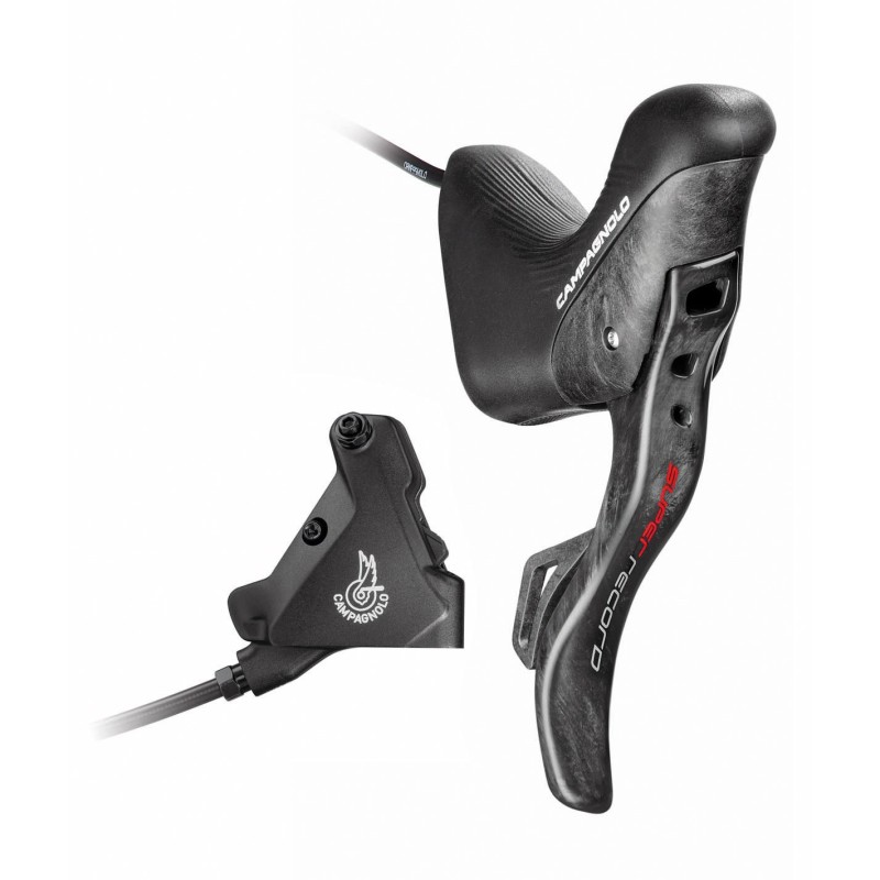 Campagnolo Comando Ergopower DB Sx Super Record EPS 12v. + Pinza Post. 140 c/olio