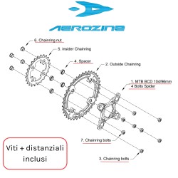 Aerozine Spyrder BCD 96-64 (for XEON crank)