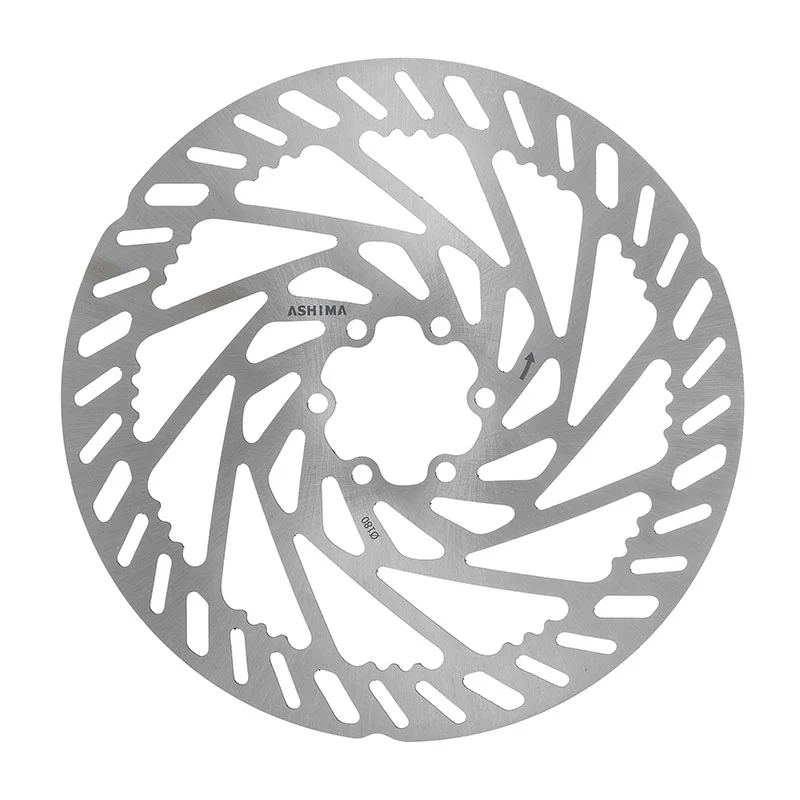 ASHIMA Brake Disc ARO-27 203mm X 2mm for E-Bike Silver 6 hole mount