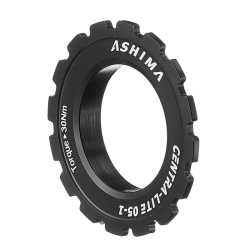 ASHIMA Center Lock Lightened Threaded Ring in Black Aluminum