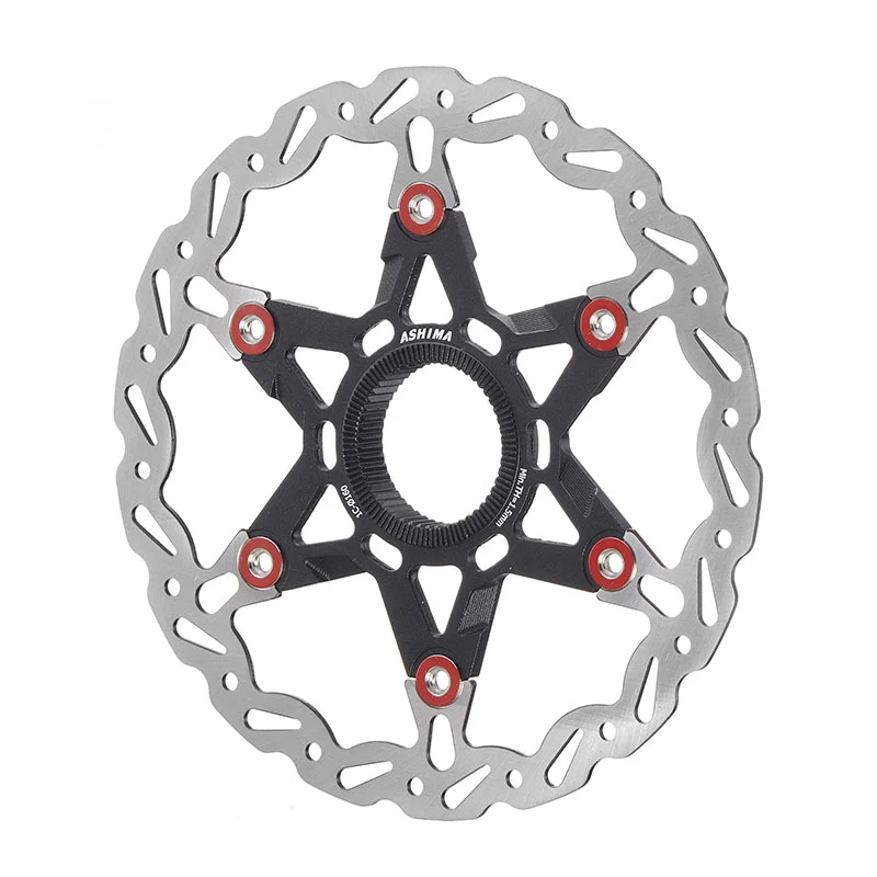 ASHIMA Disco Freno Flottante 160mm X 123gr Center Lock Nero - 6 fori