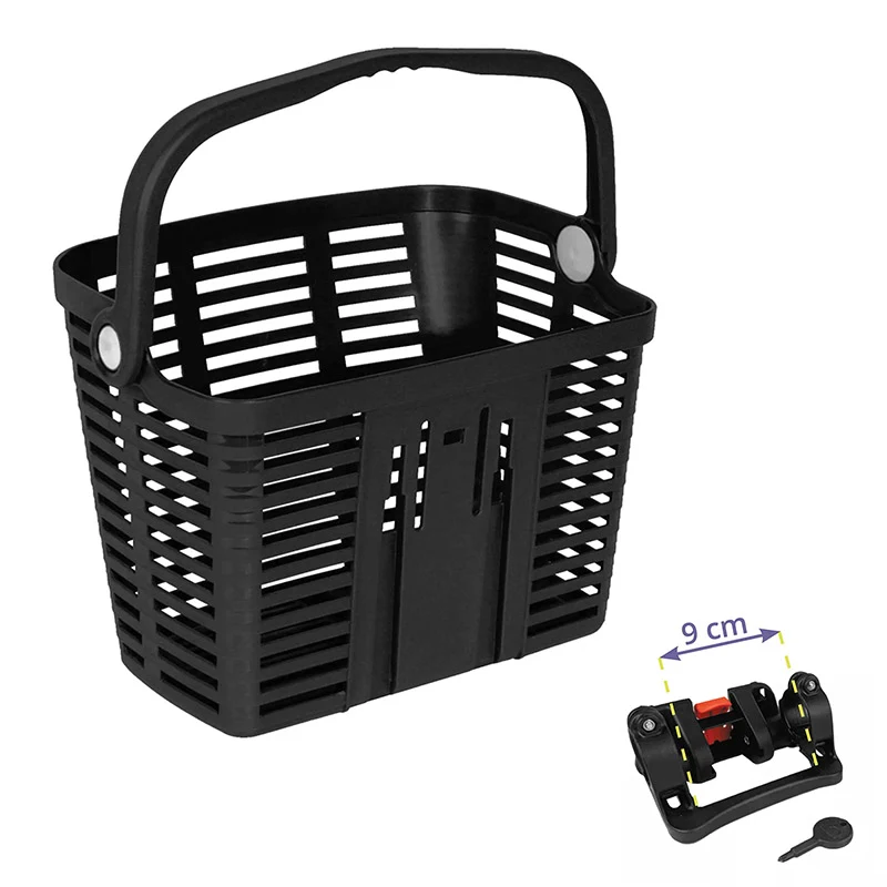 Bellelli Cestino Anteriore PLAZA E-Bike Plastica Aggancio Rapido Diametro: 9cm