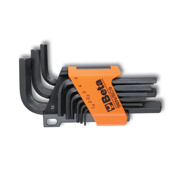 Beta KIT Chiavi Esagonali Corte 9PZ da 1,5 a 10mm Nero
