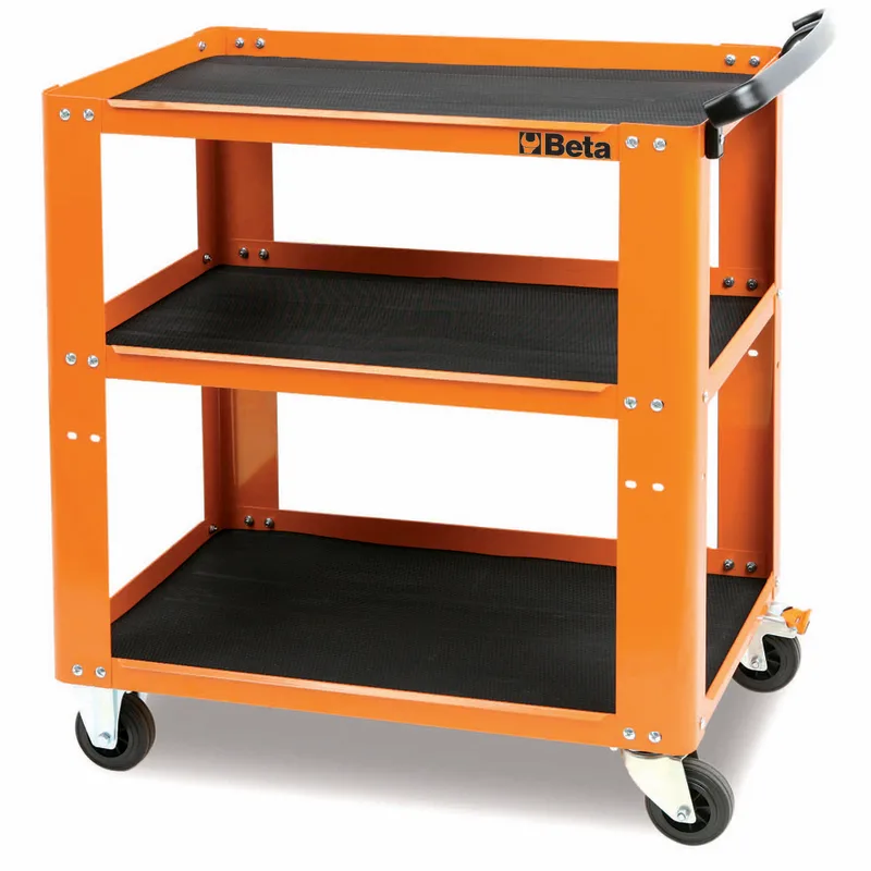 Beta Trolley 80x45x90cm with 3 Shelves Orange