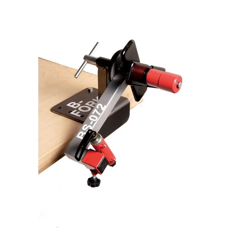 BiciSupport Morsa Manutenzione Forcelle + Adattatori Perno Passante 15/20mm Nero