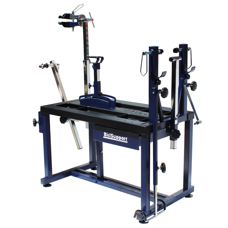 bicisupport THE TOUR Workbench Blue without Drawer and Swivel Vise
