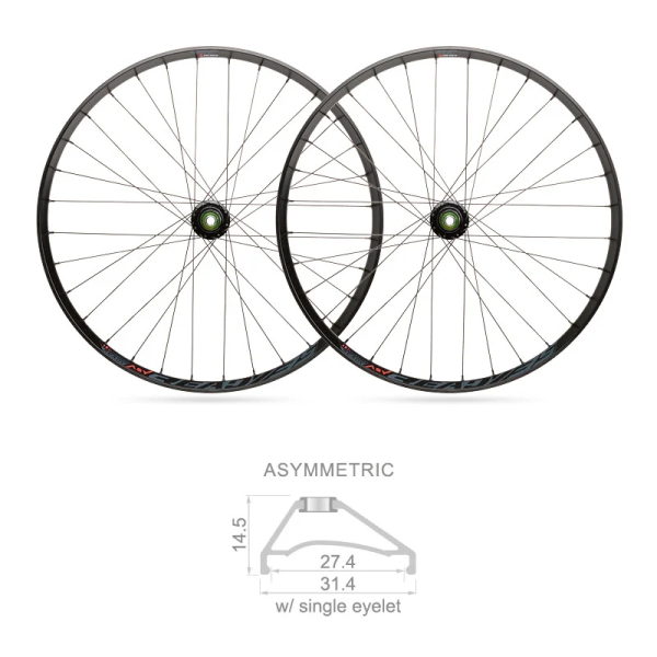 Blackjack 27.5" x 27mm MTB READY Tubeless Wheels Shimano 10/11S (Pair)