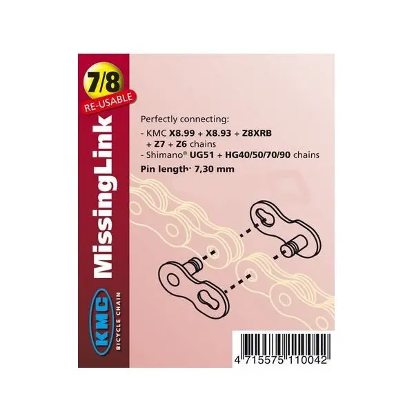 Kmc Chain Joint 7/8 Vel 7.3mm 525249010