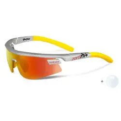 Zerorh+ Sunglasses Olympo Triple Fit L.E Contador Matt Silver Yellow RH819_01