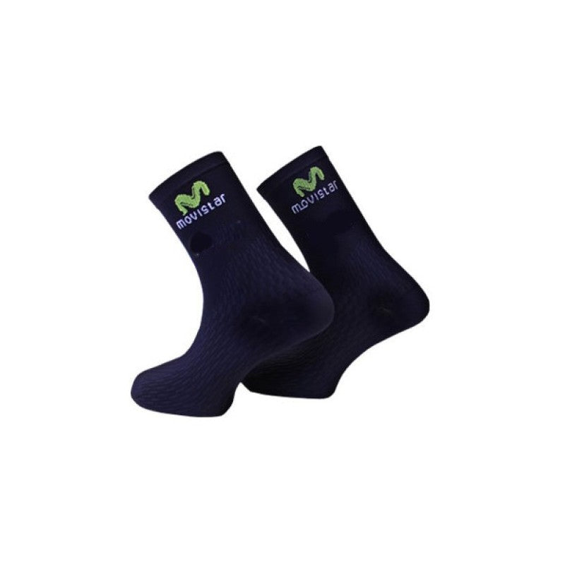 Team Calze Ciclo Movistar Blu Scuro 9cm