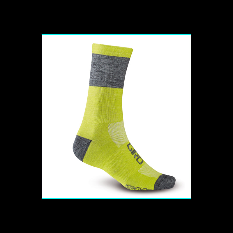 Giro Calze Merino Wool Seasonal WLD Lime Grey