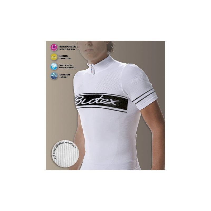 Biotex T-Shirt Zipp Corta Bioflex Vintage White