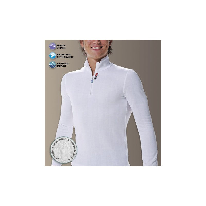 Biotex Manica Lunga Lupetto Zip Antivento Windbiotex