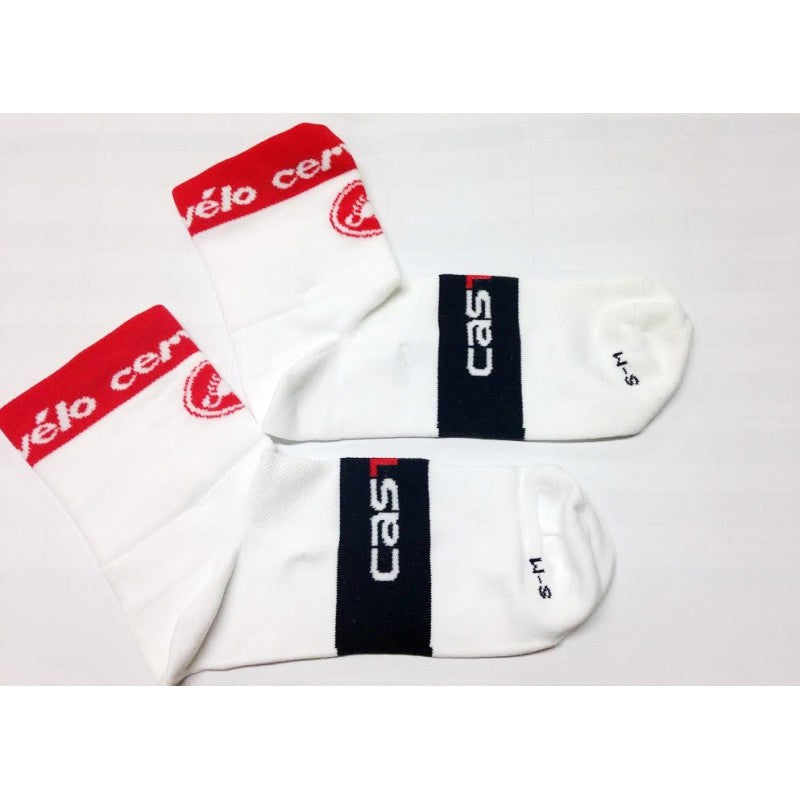 Castelli Calzini Estivi  Corsa 9 Sock Cervelo White/Red