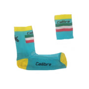 Kit 3 Paia Calibre Calze Team Astana Italia Celeste/Giallo 9cm