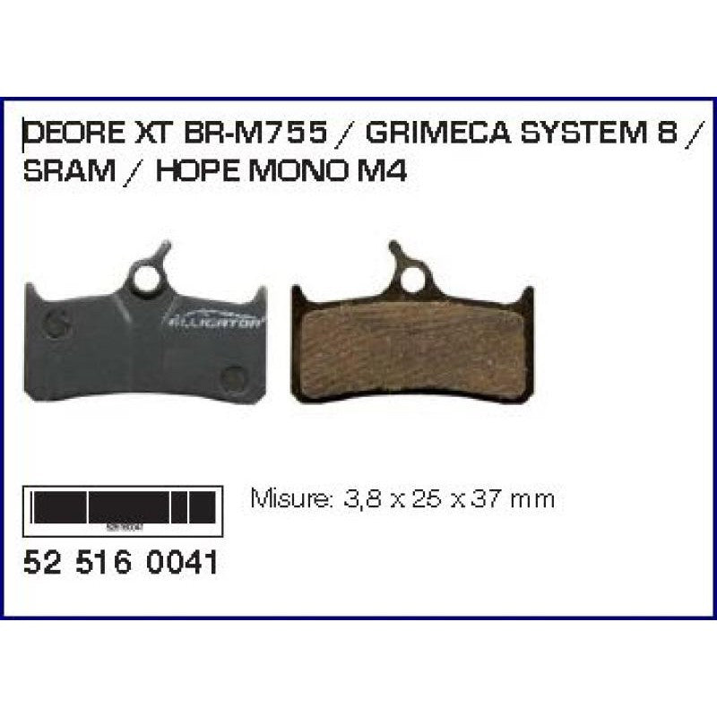 Alligator Pastiglie Freno Shimano Deore Xt /Grimeca