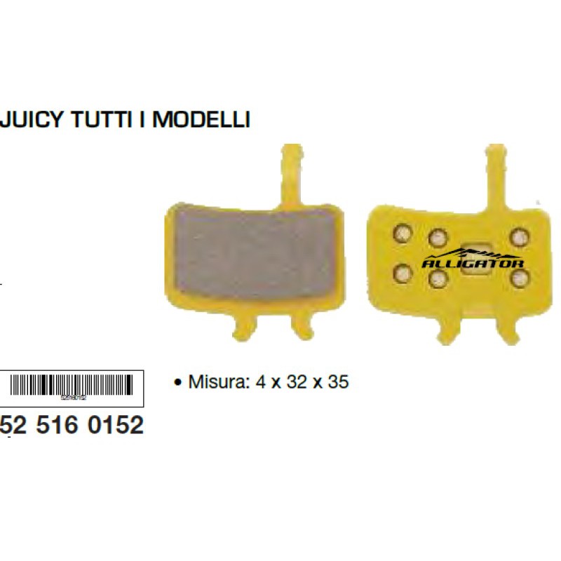 Alligator Pastiglie Freno Sinterizzate Avid