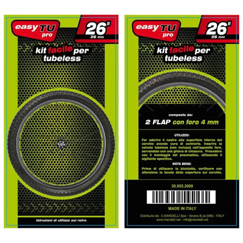 Raceone Nastro Tubeless EASY TU per Ruote 26" (KIT da 2 Nastri)