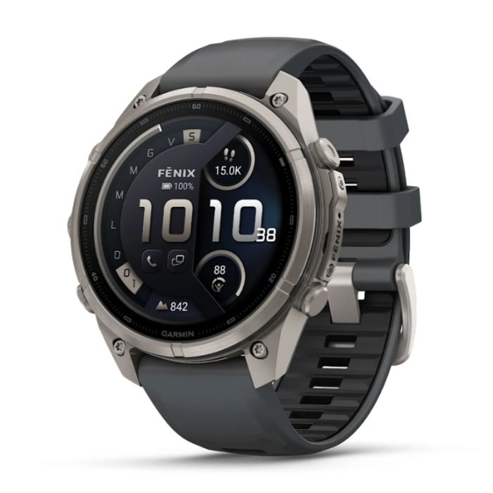 Garmin Fenix 9 Pro Amoled 47mm InReach Titanium Cinturino Grafite/Nero