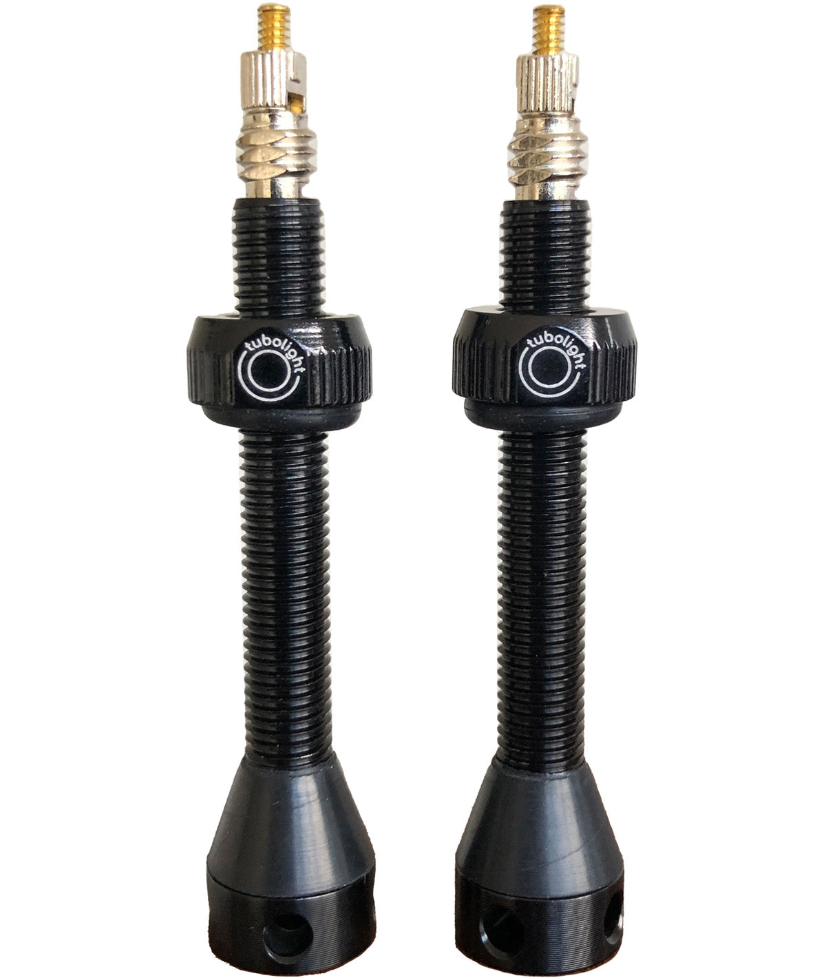 Tubolight Set valvole 50mm in ottone nero (2 pz)
