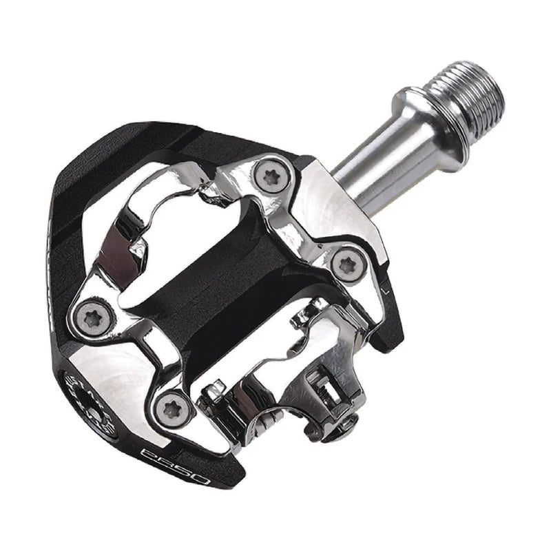 Exustar Pedali PR-50 ALLROAD CORSA in Alluminio Nero -Perno in CR-Mo 82x66mm