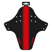 Xon Parafango Anteriore in Nylon Pieghevole Nero/Rosso 255x255mm