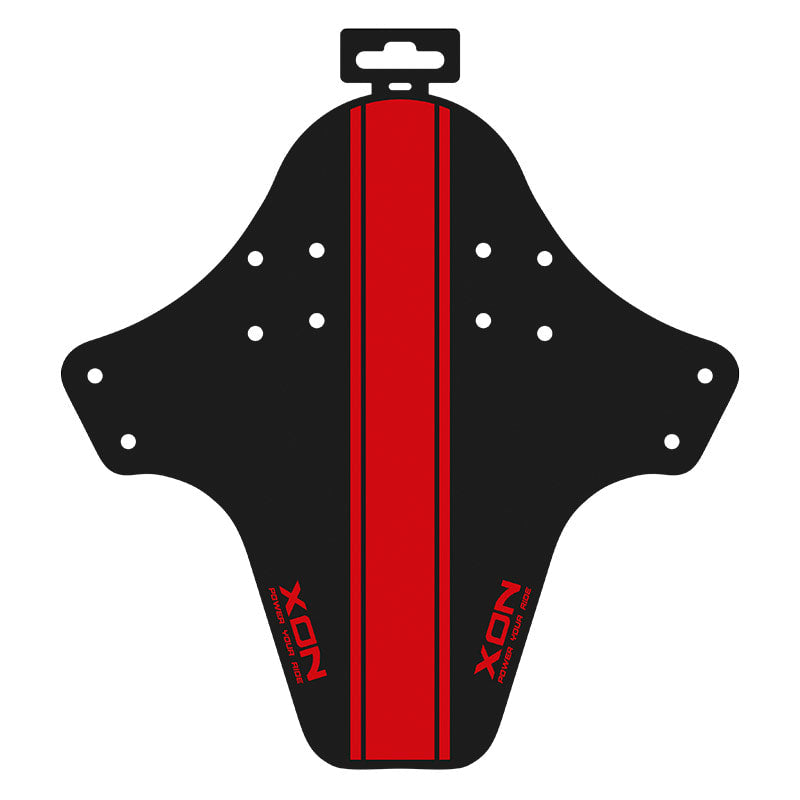 Xon Parafango Anteriore in Nylon Pieghevole Nero/Rosso 255x255mm