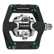Exustar Pedali E-PM824 ENDURO in Alluminio Nero - Perno in CR-Mo 113x101mm