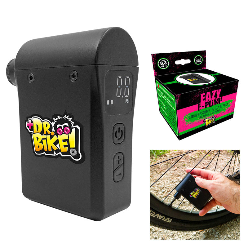 Dr.Bike Compressore d'Aria Portatile mini con Batteria Ricaricabile