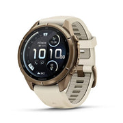 Garmin Fenix 9 Pro Amoled 43mm InReach Oro cinturino Crema