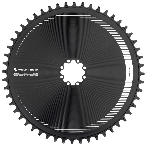Wolf Tooth Corona Aero Sram T-TYPE 8 Viti Direct Mount 1X 12V - 52 denti Nero Drop-Stop B