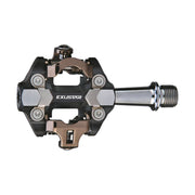 Exustar Pedali E-PM222 MTB in Alluminio Nero - Perno in CR-Mo 82x61mm