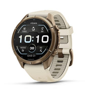 Garmin Fenix 9 Pro Amoled 43mm Oro cinturino Crema