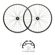 Rodi Ruote 27,5" x 21,2mm MTB BLACK ROCK Shimano 10V (Coppia)