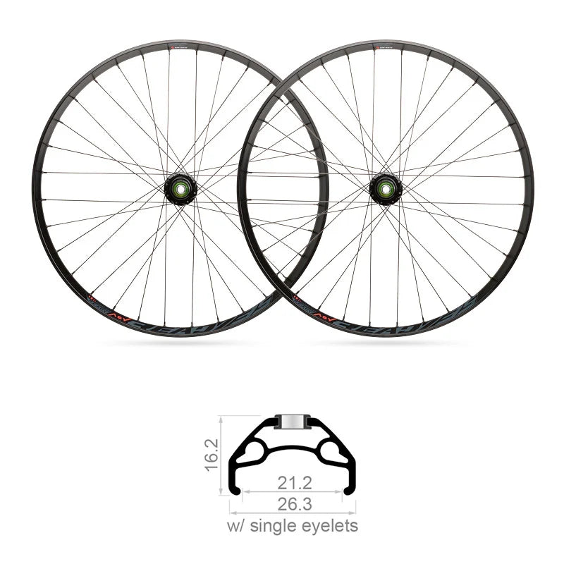Rodi Ruote 27,5" x 21,2mm MTB BLACK ROCK Shimano 10V (Coppia)