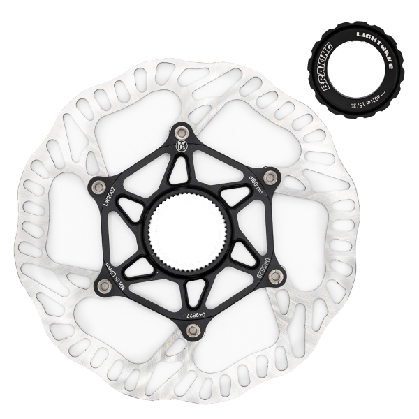 Braking Disco LIGHTWAVE Center Lock - 160mm Spessore 1,9mm con ghiera di chiusura Center Lock