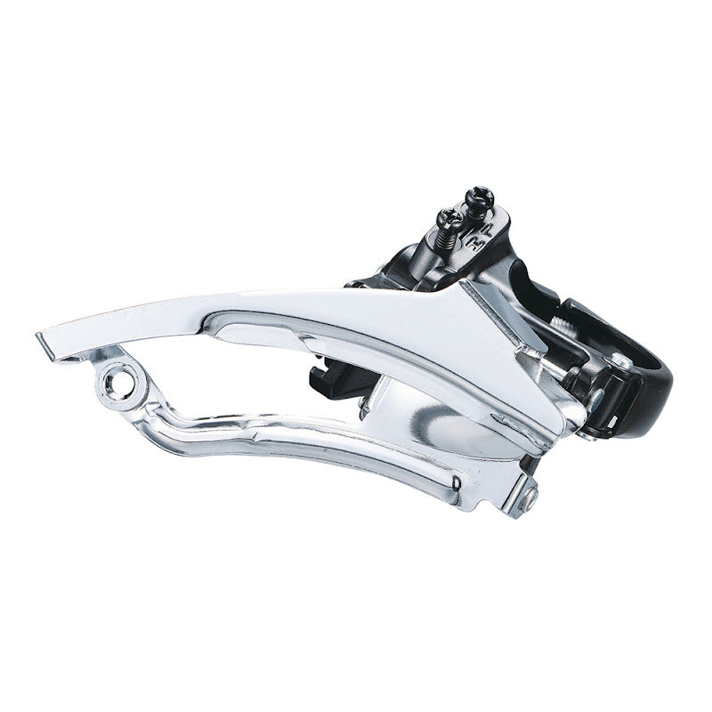 Microshift Deragliatore MTB 3x7/8V in Alluminio/Acciaio con Attacco a Fascetta