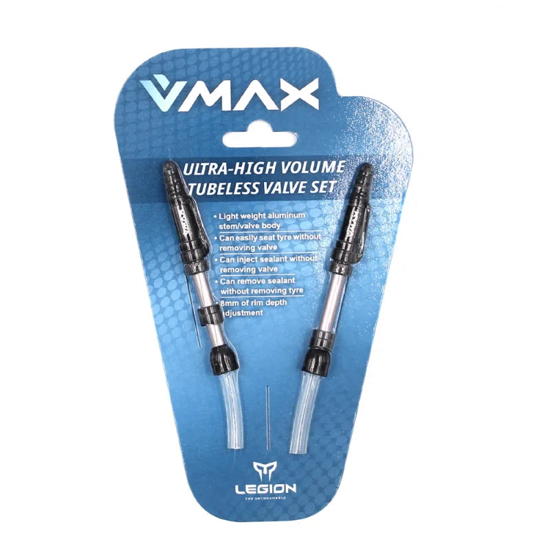 Legion Valvola Tubeless V-MAX 13-21mm in Alluminio (2 Pezzi)