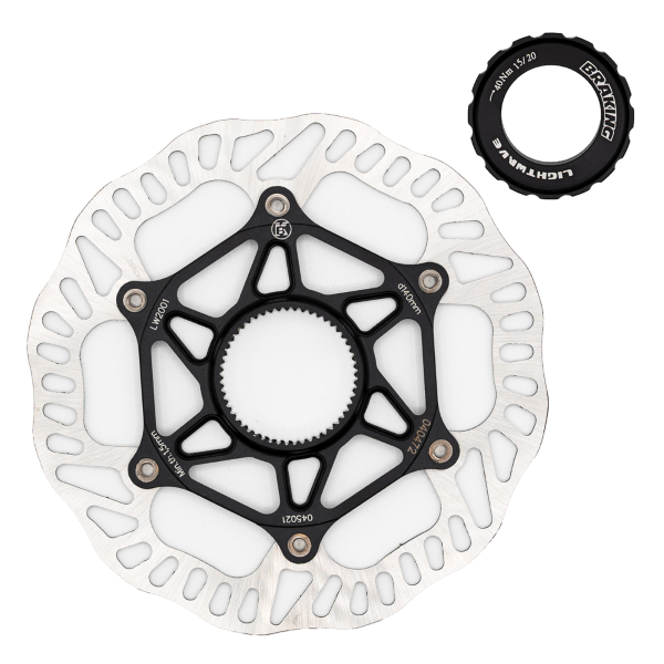 Braking Disco LIGHTWAVE Center Lock - 140mm Spessore 1,9mm con ghiera di chiusura Center Lock