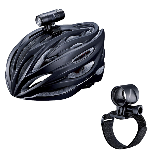 Infini Attacco Casco Luce Anteriore / Posteriore Mini Luxo Nero
