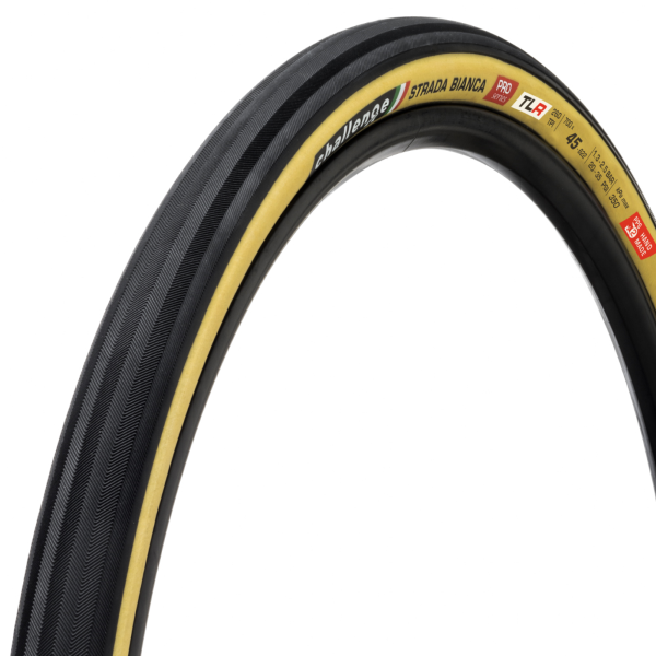 Challenge Copertone Tubeless Ready Handmade Strada Bianca Pro 700x45 Smartplus 260tpi Superpolyester TLR Nero/Para