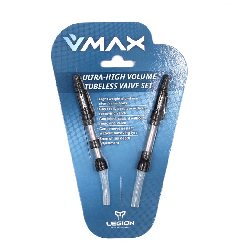 Legion Valvola Tubeless V-MAX Lunghezza: 21-29mm in Alluminio (2 Pezzi)