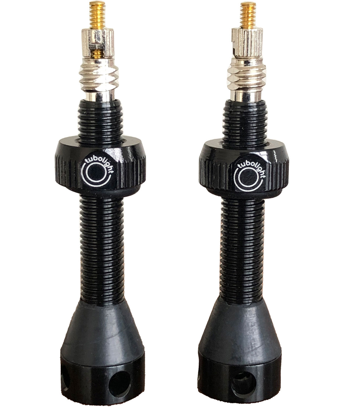 Tubolight Set valvole 40mm in ottone nero (2 pz)