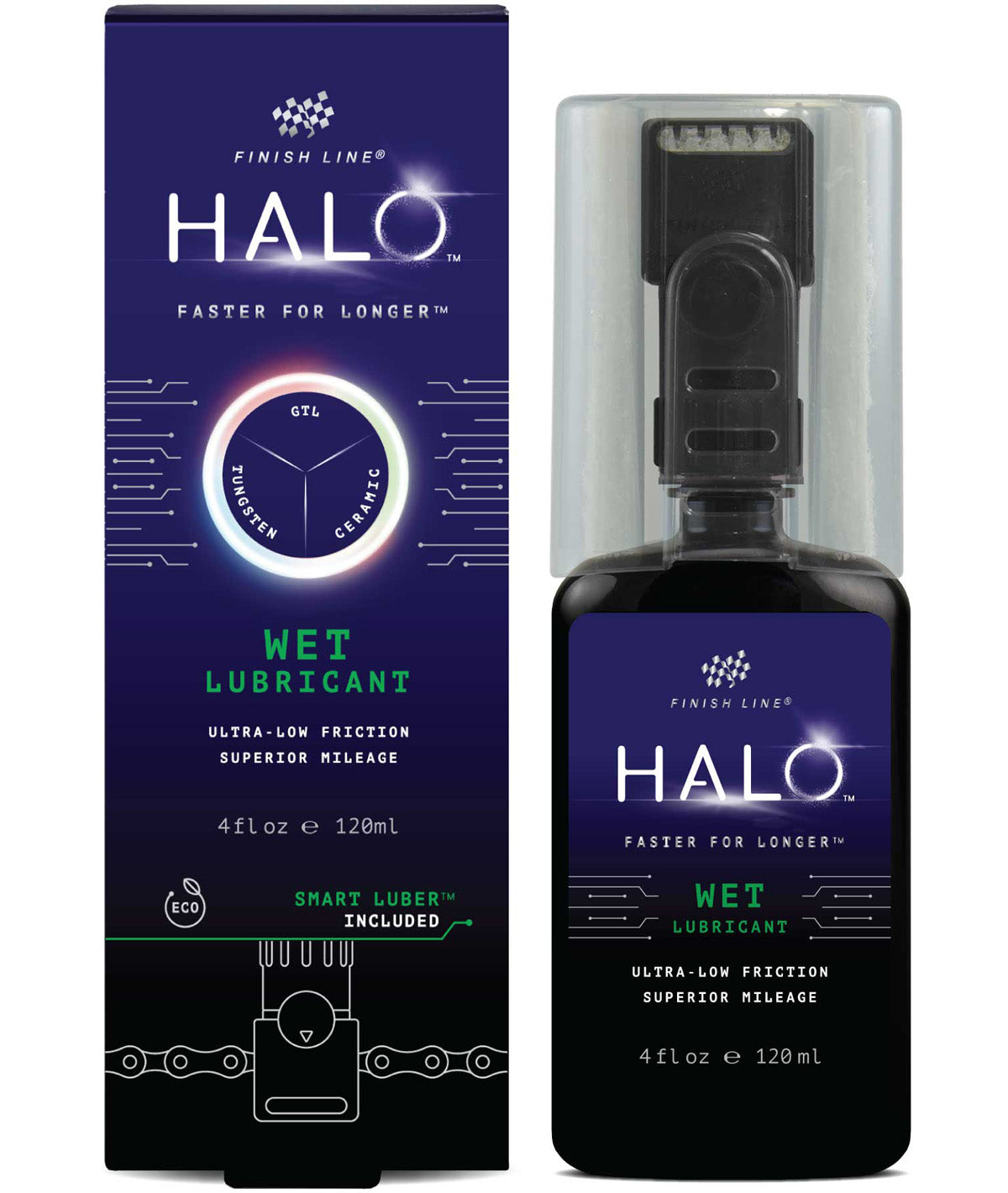 Finish Line Lubrificante umido Halo Wet 120ml con Smart Luber