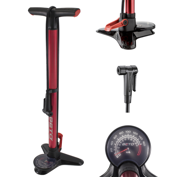 Beto Pompa da Pavimento Tubeless - Rossa