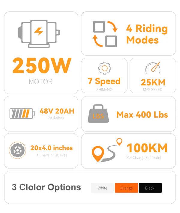 Victrip Bici Elettrica Fat Bike R5 250W/750W