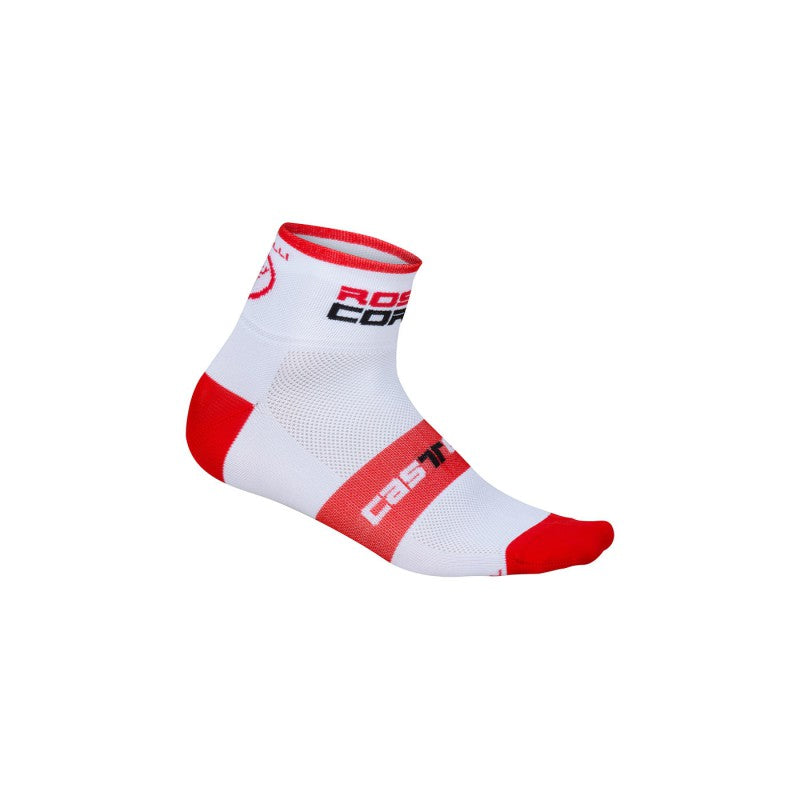 Castelli Calzini Estivi  Rosso Corsa 6 Sock White/Red